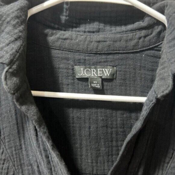 J. Crew Gauze shirt dress xs Beach Goth Grunge mobwife Minimalist Preppy - Picture 3 of 11